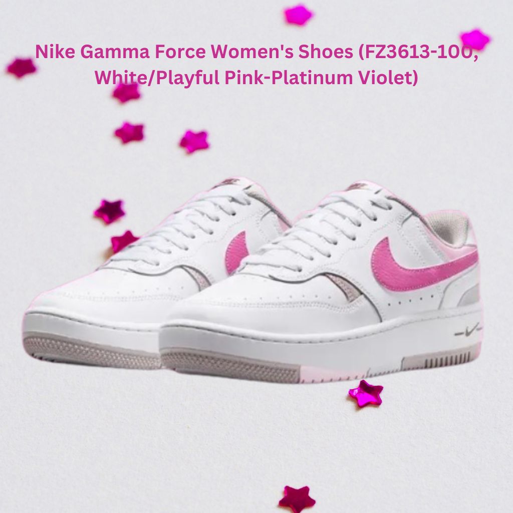 Nike Gamma Force Women's Shoes (FZ3613-100, White/Playful Pink-Platinum Violet)