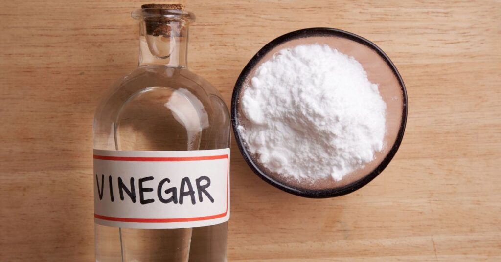 Use Vinegar Baking soda to clean your white shoes